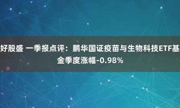 好股盛 一季报点评：鹏华国证疫苗与生物科技ETF基金季度涨幅-0.98%