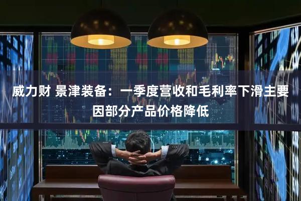 威力财 景津装备：一季度营收和毛利率下滑主要因部分产品价格降低