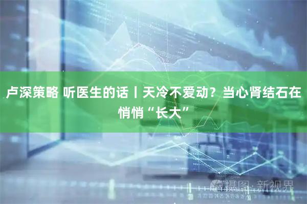 卢深策略 听医生的话丨天冷不爱动？当心肾结石在悄悄“长大”